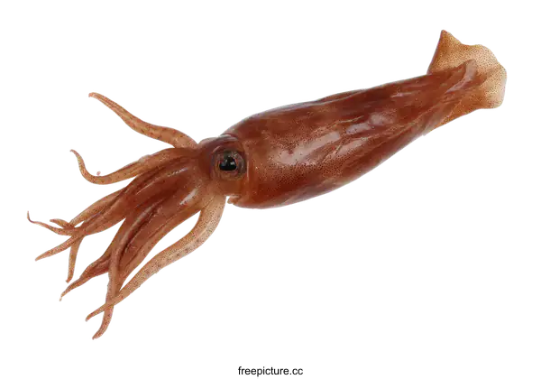 [Transparent Background PNG]Fresh Squid Isolated on White Background
