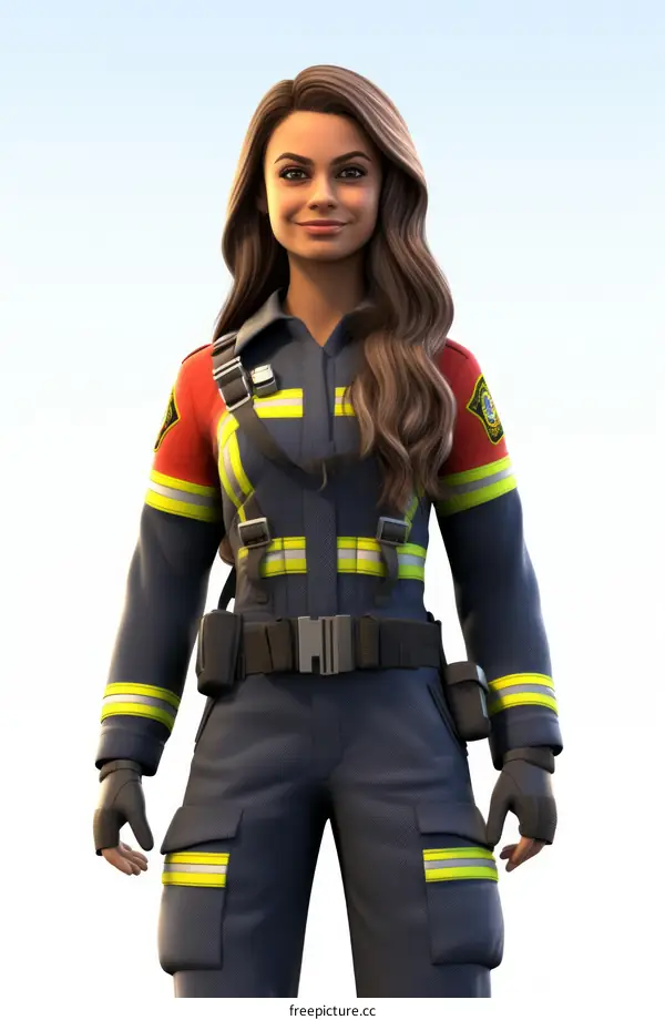 firefighter in protective gear