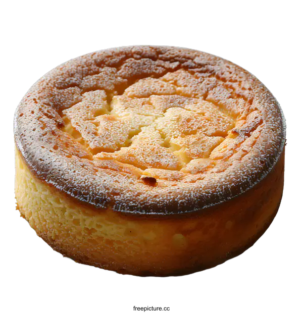 [Transparent Background PNG]Close-up of a delicious homemade cheesecake on a white background