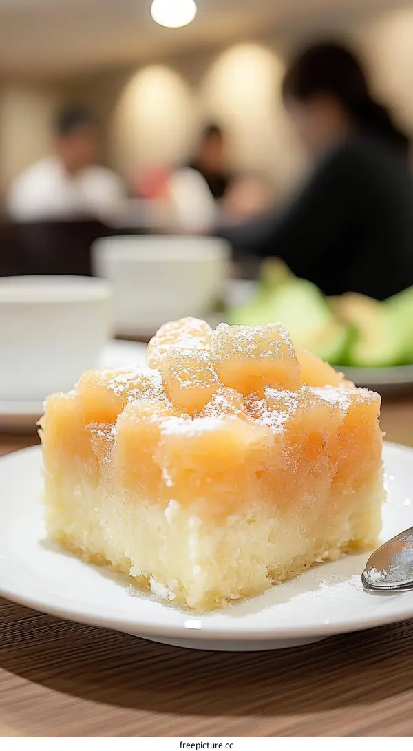 Delicious Apple Cake Slice on Plate