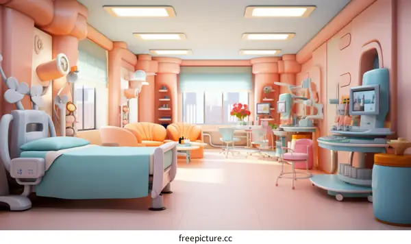 Modern Hospital Room Designed for Comfort and Healing