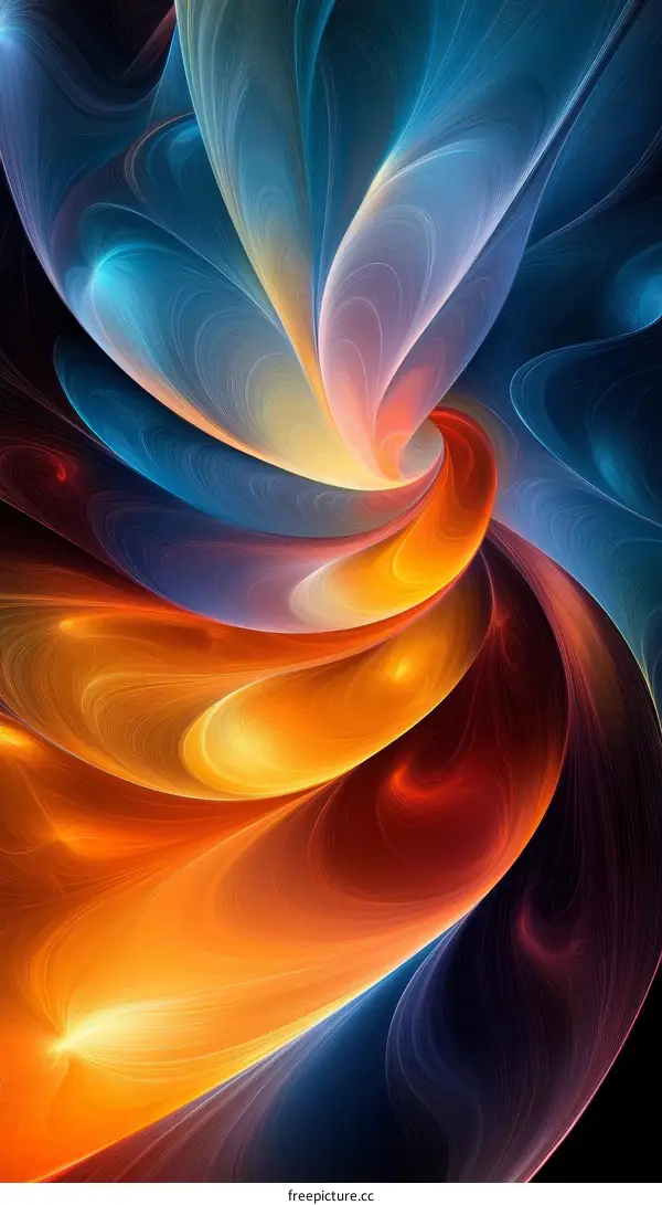 Abstract Colorful Flowing Lines