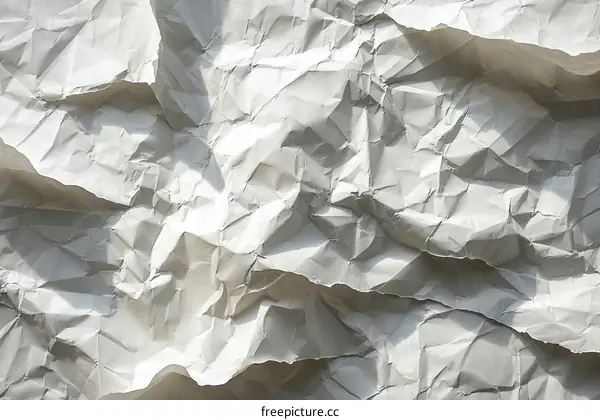Crumpled white paper texture background