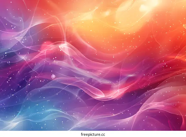 Colorful smoke trails in the air