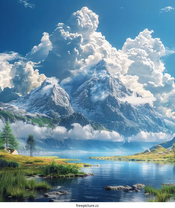 Stunning Mountain and Lake Landscape