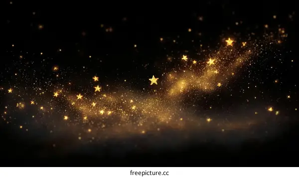Golden Starry Background Illustration