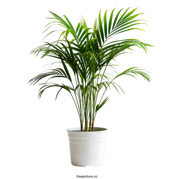 [Transparent Background PNG]Green plant in white pot on white background