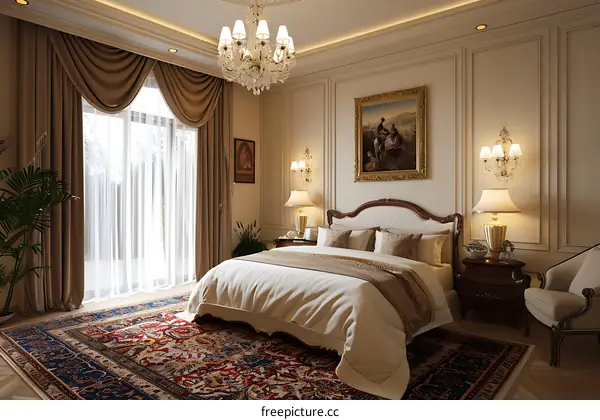 European-style luxury bedroom