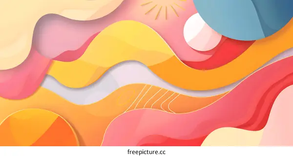 Abstract Colorful Background with Wavy Lines