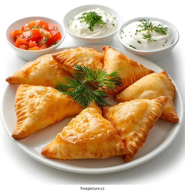 Delicious Homemade Empanadas on White Plate
