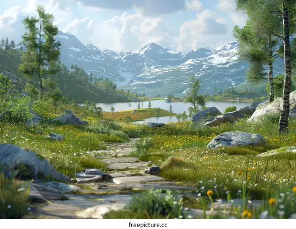 Majestic Rocky Mountains Landscape