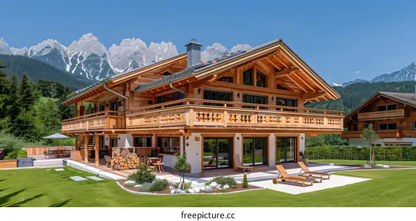 house mountain cabin chalet architecture building home