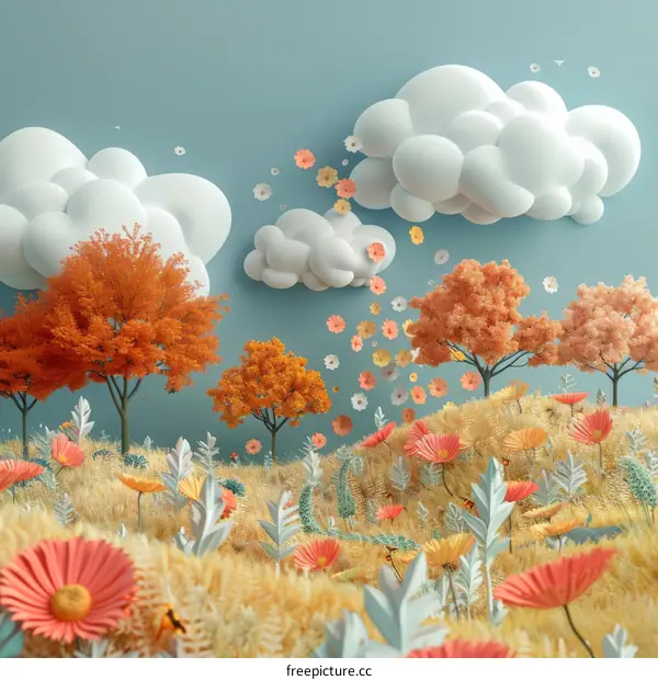 A Gleaming Meadow of Vivid Blooms