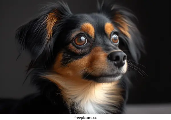 A cute dog looking away