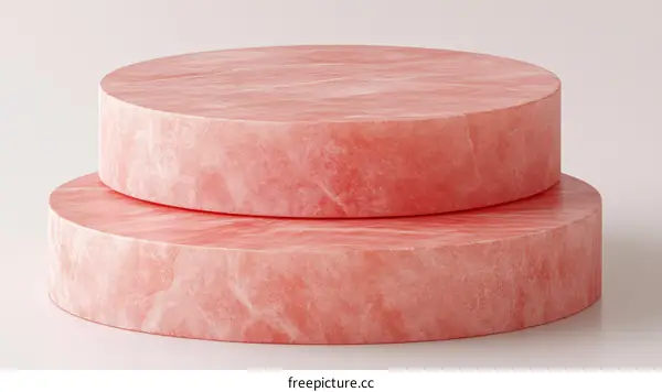 Pink Marble Platform Display