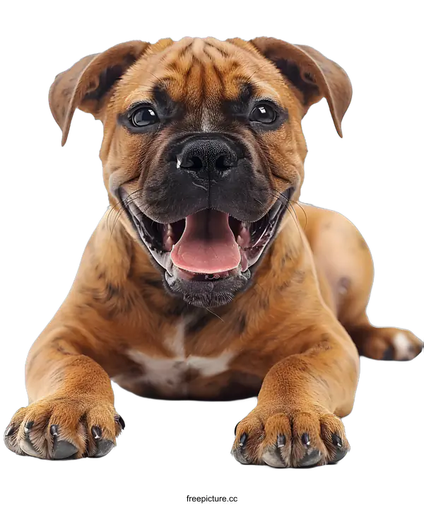 [Transparent Background PNG]Happy Puppy Posing on White Background