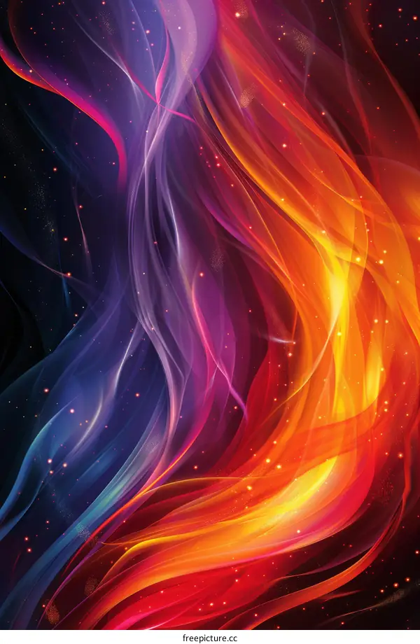 Abstract Colorful Flowing Lines