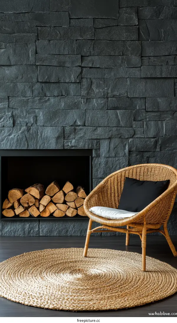 Modern Cozy Living Room with Natural Elements