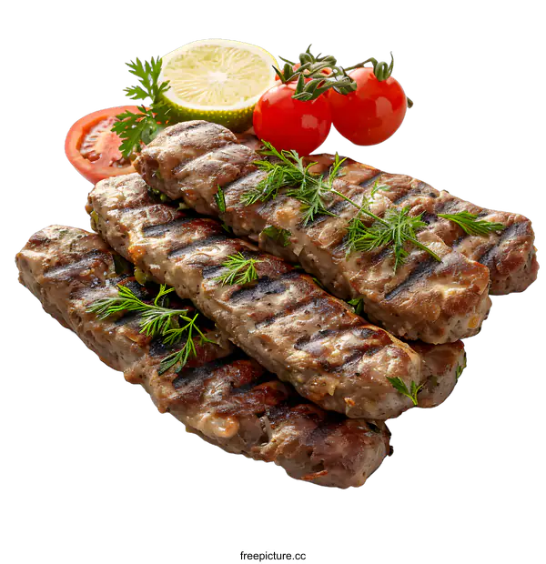 [Transparent Background PNG]Delicious and juicy grilled kofte