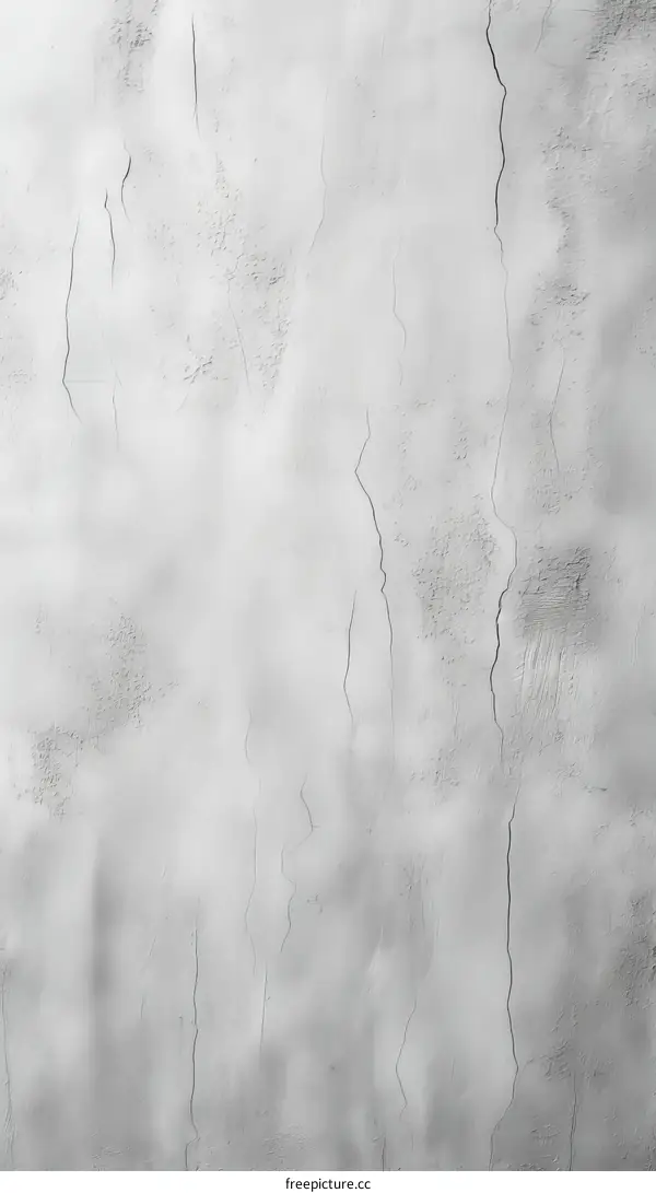 White Cracked Concrete Wall Texture Background