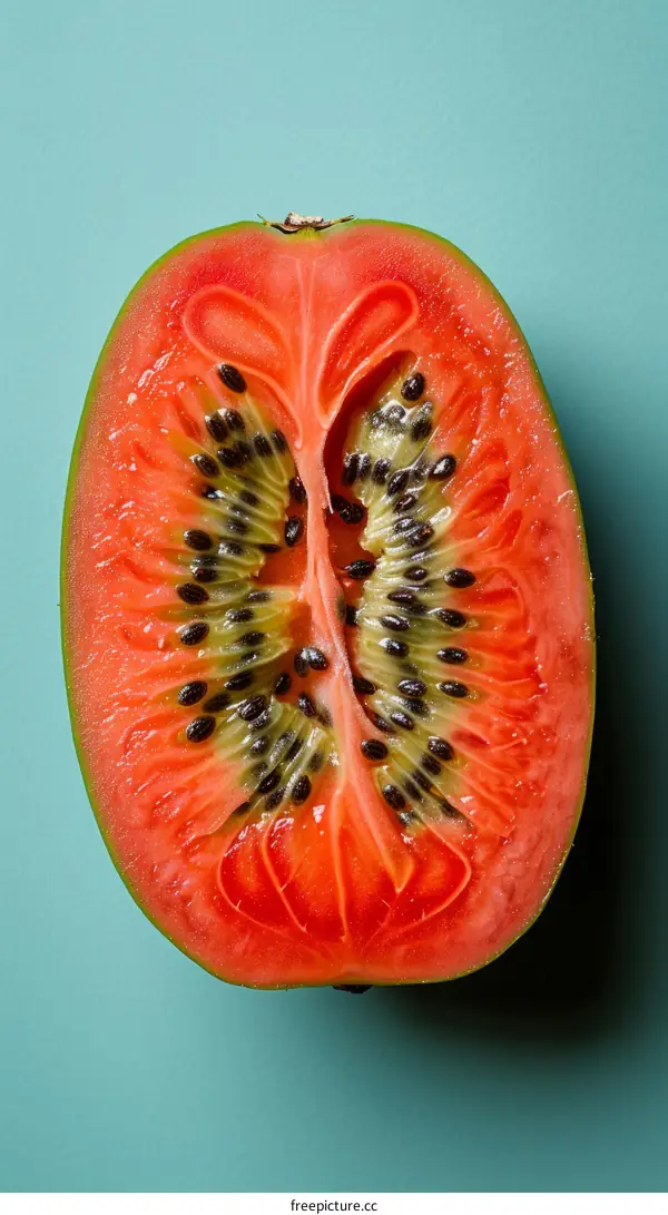 Cut Open Red Dragon Fruit