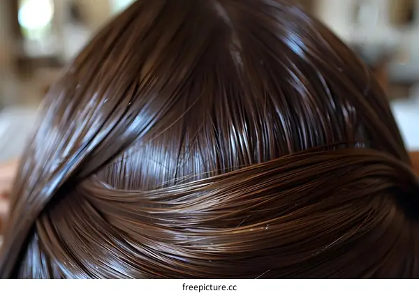 Close Up of Shiny Brown Hair