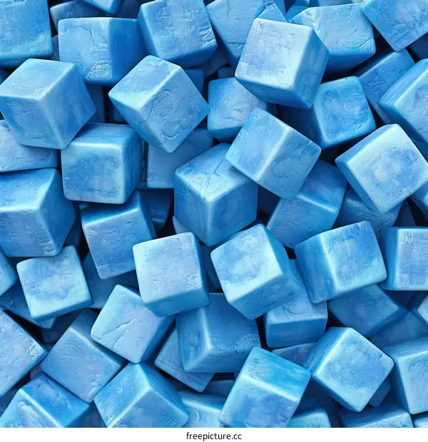 Blue textured cubes background