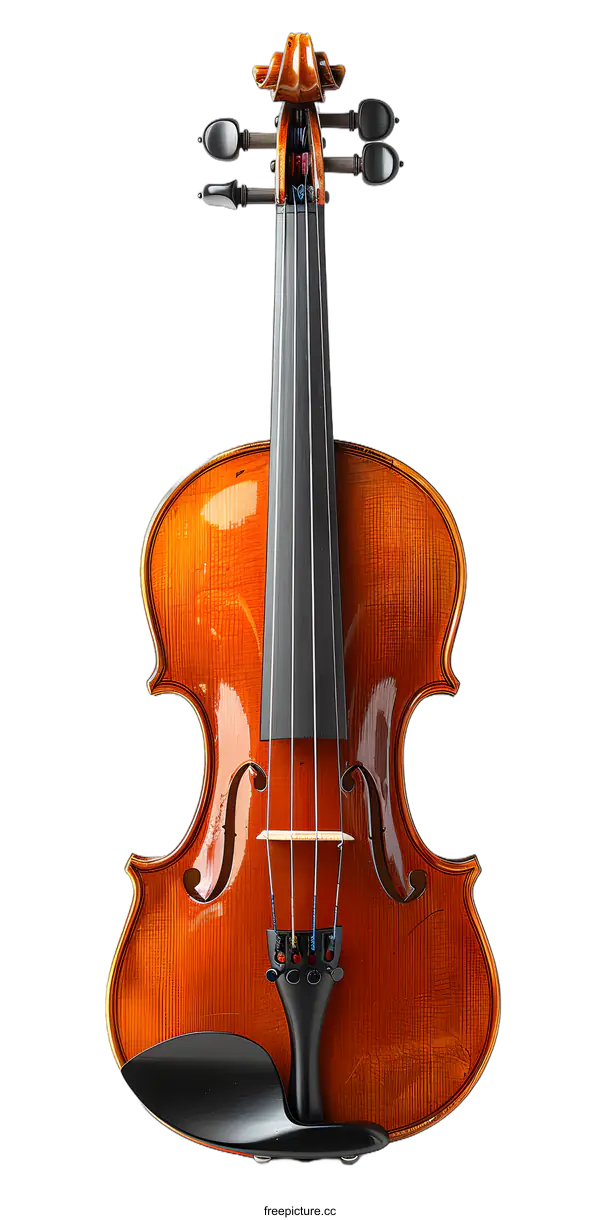 [Transparent Background PNG]Classic Violin Instrument on White Background