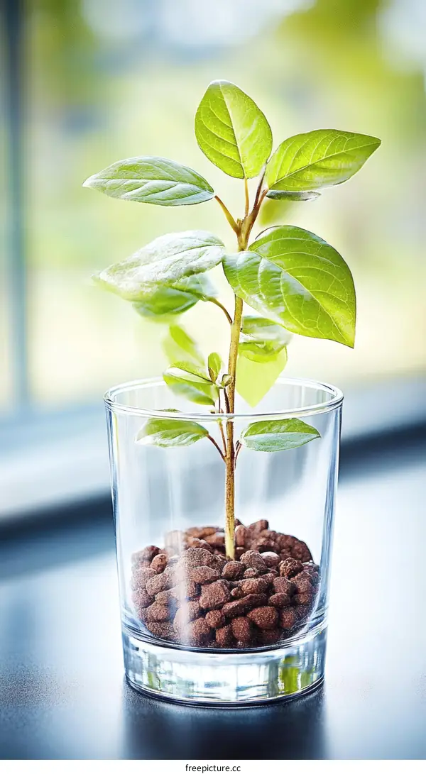 Small Plant in a Glass Cup