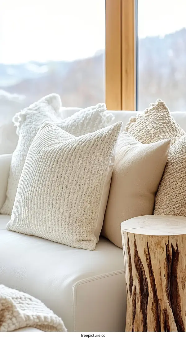 Modern Cozy Living Room with Natural Accent