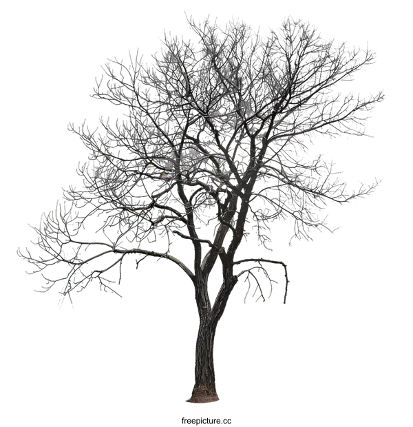 [Transparent Background PNG]Bare Tree Branch Isolated on White Background