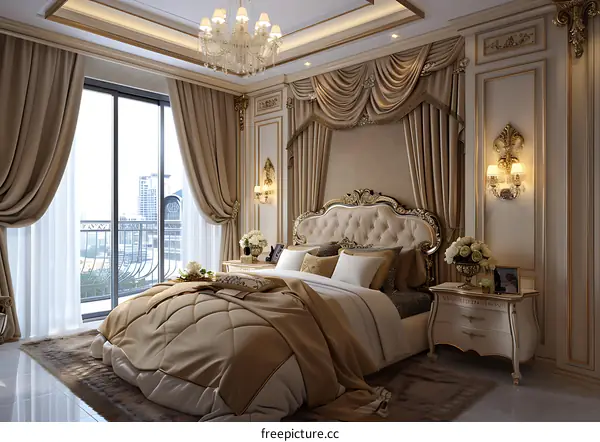 European luxury style bedroom