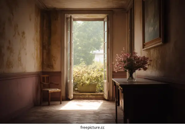 Antique Interior with a View