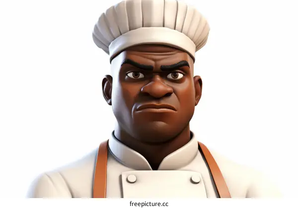 Black chef in uniform