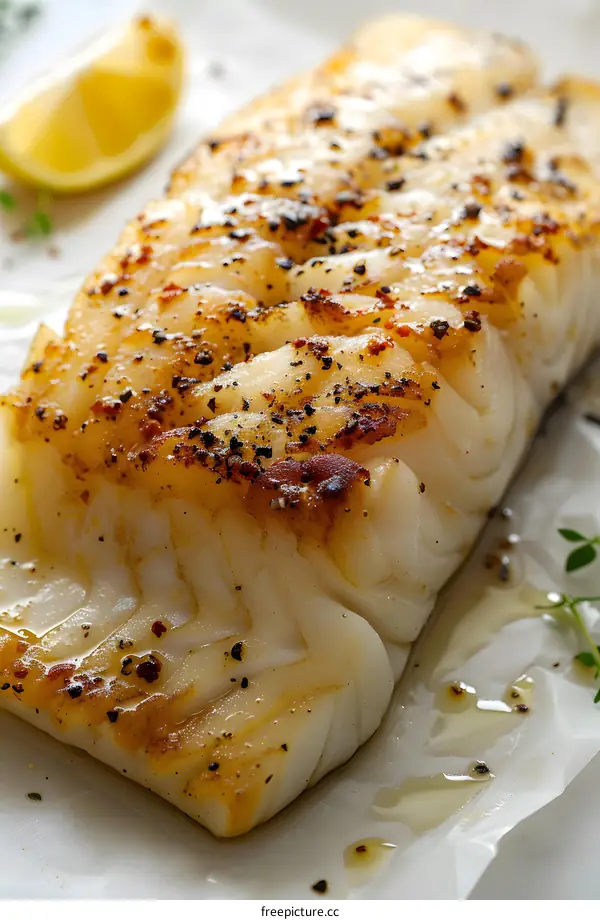 Roasted Cod with Lemon and Herbs