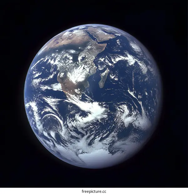 Earth from Space, Showing Africa and the Atlantic Ocean