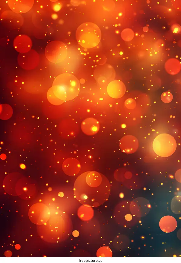 Red Blurred Light Spot Background