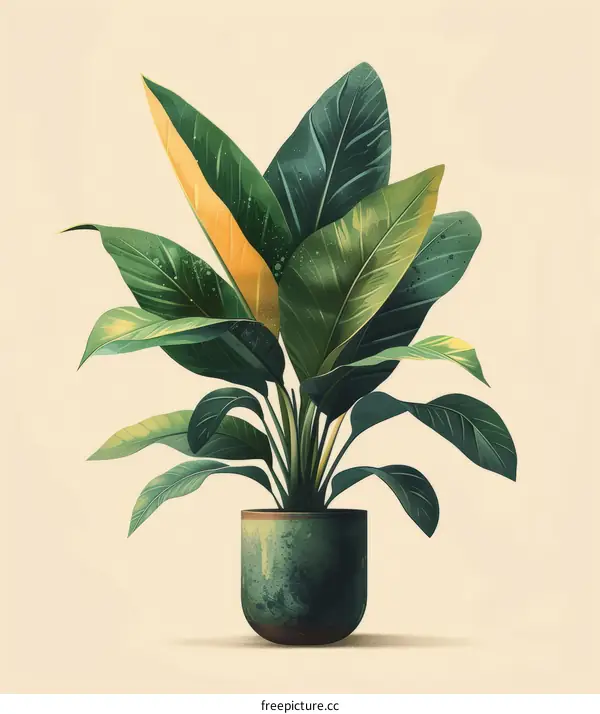 A Green Leafy and Vibrant Indoor Plant