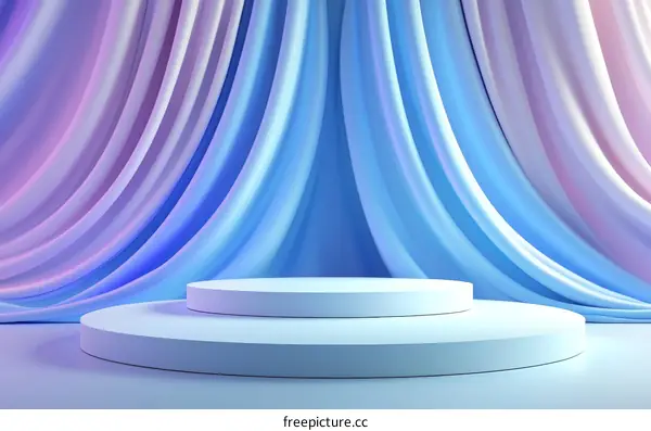 Pastel Colored Fabric Drapery Product Display