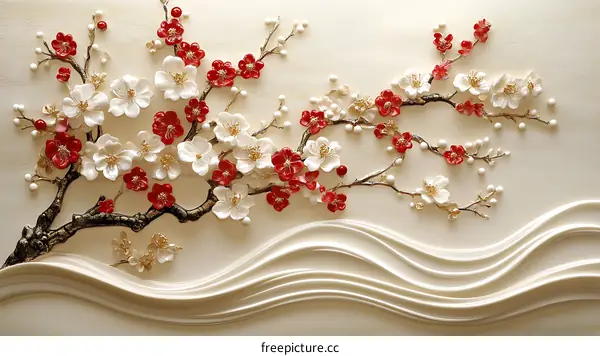Beautiful 3D Floral Wall Decor