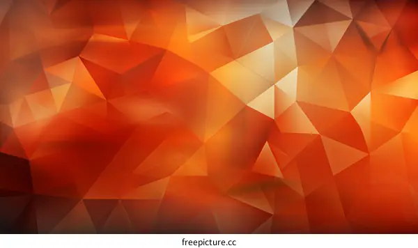 Red and orange abstract low poly background
