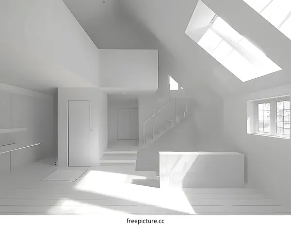 Modern White Interior Design with Minimalist Style and Natural Light