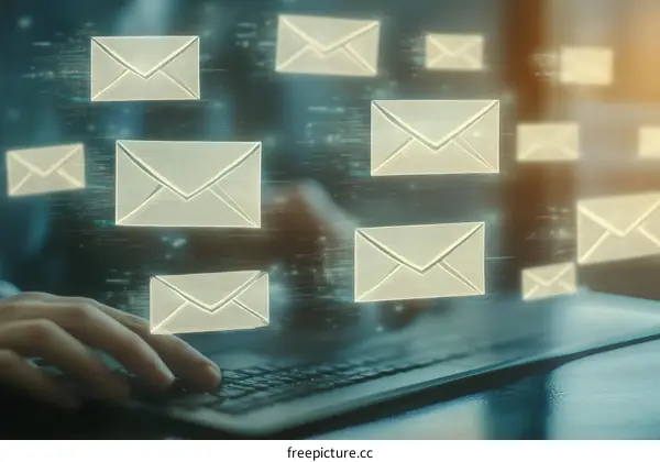 Digital Email Notifications Hologram Display