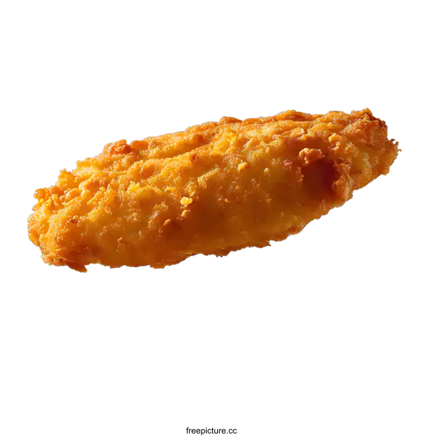 [Transparent Background PNG]Fried fish fillet isolated on white background