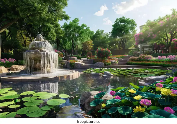 Chinese style garden landscape design renderings