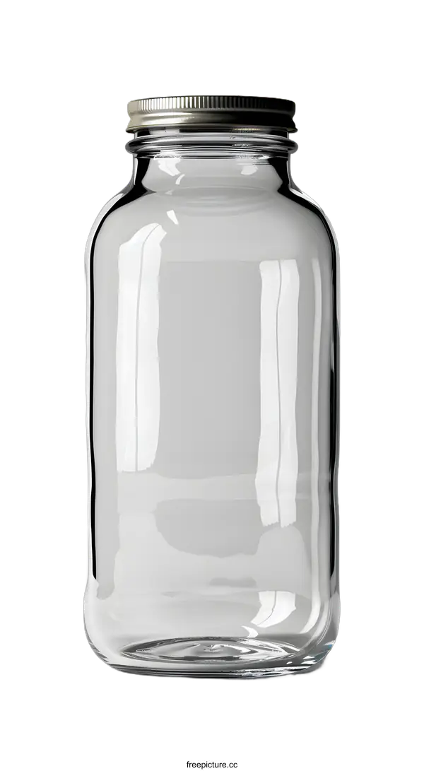 [Transparent Background PNG]glass jar with metal lid