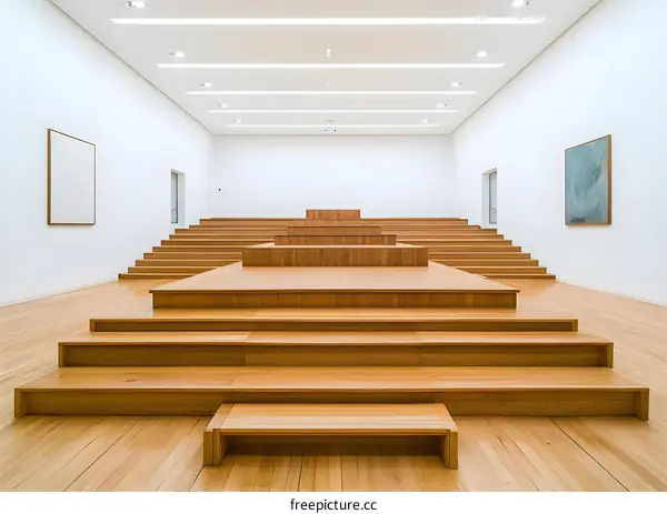 Modern Wooden Auditorium Seating Design
