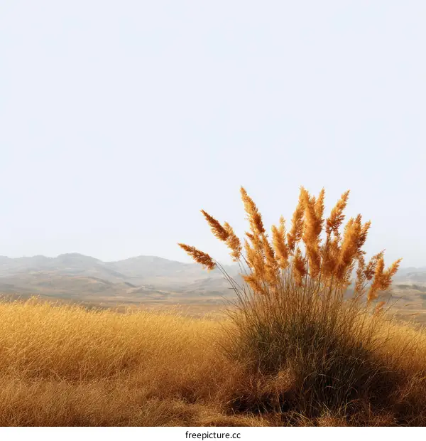 Golden Grass Field Landscape