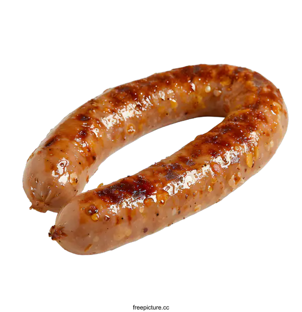 [Transparent Background PNG]Grilled Sausage on White Background