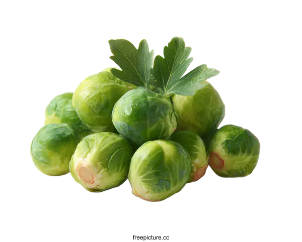 [Transparent Background PNG]Fresh Brussels Sprouts Close-up